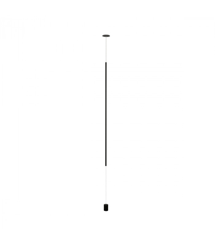 Elettra Slim Pendant Ceiling Light Sandy Black Aluminium Recessed LED 20W 1400Lm 3000K-1
