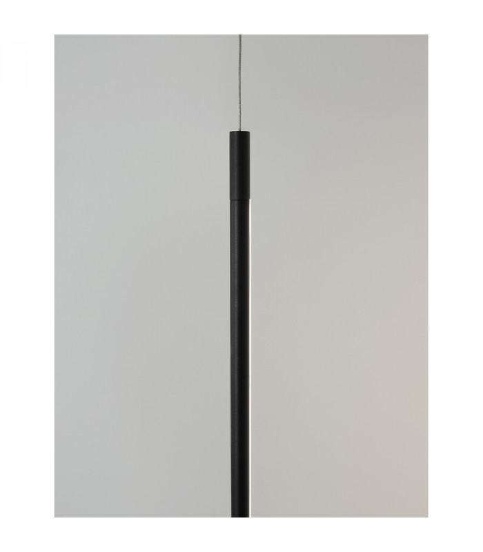 Elettra Slim Pendant Ceiling Light Sandy Black Aluminium Recessed LED 20W 1400Lm 3000K-5