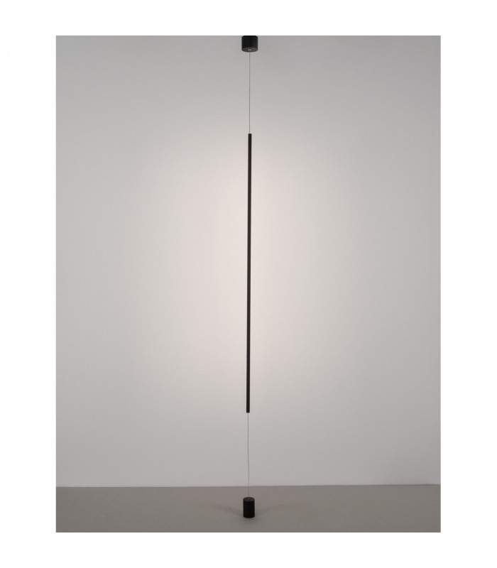 Elettra Slim Pendant Ceiling Light Sandy Black Aluminium LED 20W 1400Lm 3000K-3