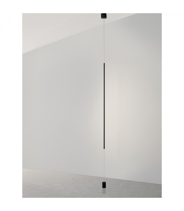 Elettra Slim Pendant Ceiling Light Sandy Black Aluminium LED 20W 1400Lm 3000K-8