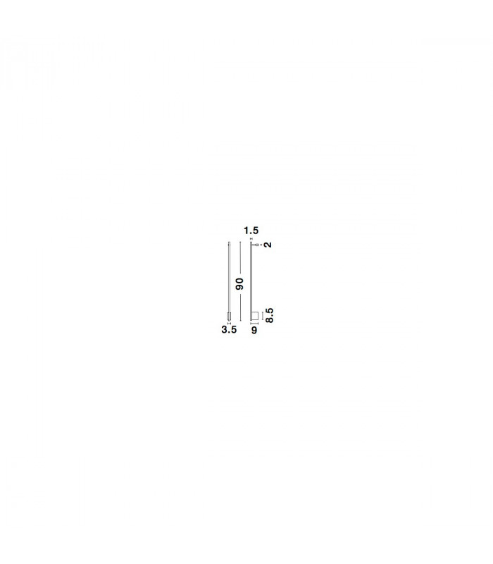Gropius 90cm Integrated LED Wall Lamp Sandy Black Aluminium LED 15W 507Lm 3000K-8