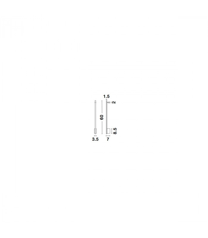 Gropius 60cm Slim Integrated LED Wall Lamp Sandy Black Aluminium LED 10W 366Lm 3000K-7