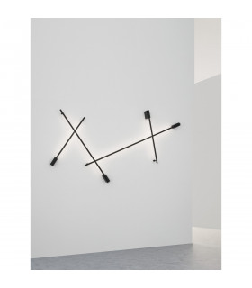 Gropius 120cm Slim Integrated LED Wall Lamp Sandy Black Aluminium LED 20W 672Lm 3000K-2
