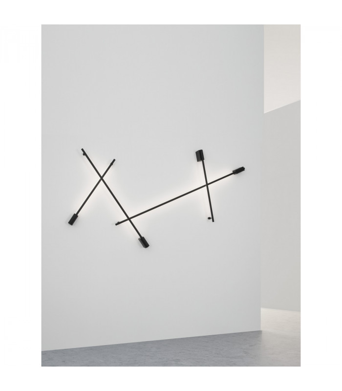 Gropius 120cm Slim Integrated LED Wall Lamp Sandy Black Aluminium LED 20W 672Lm 3000K-2