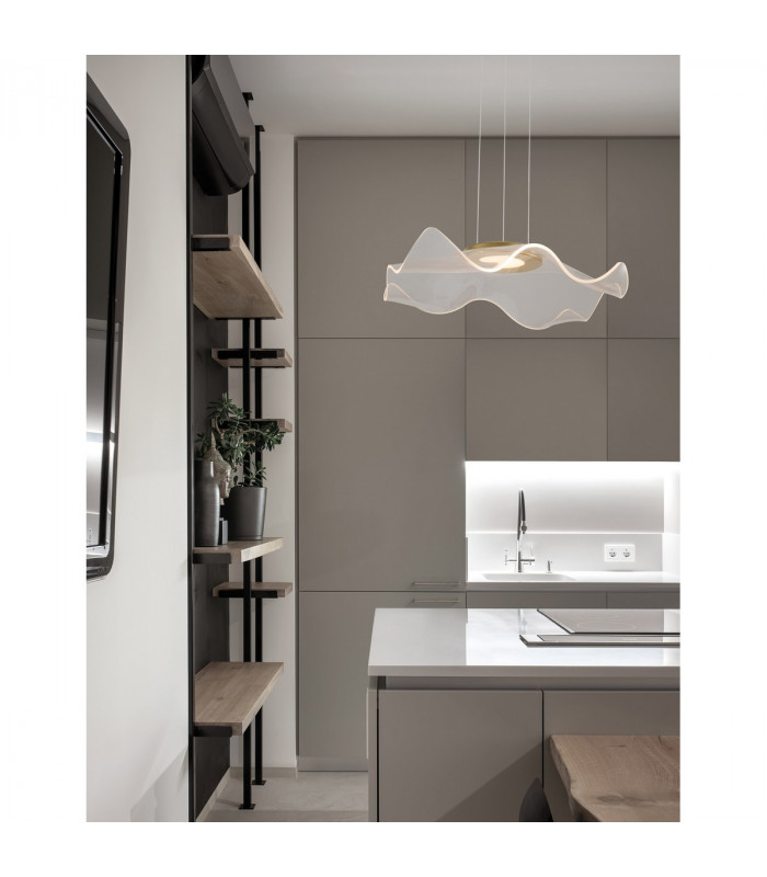 Siderno Integrated LED Pendant Ceiling Light Gold Aluminium LED 30W 2046Lm 3000K-2