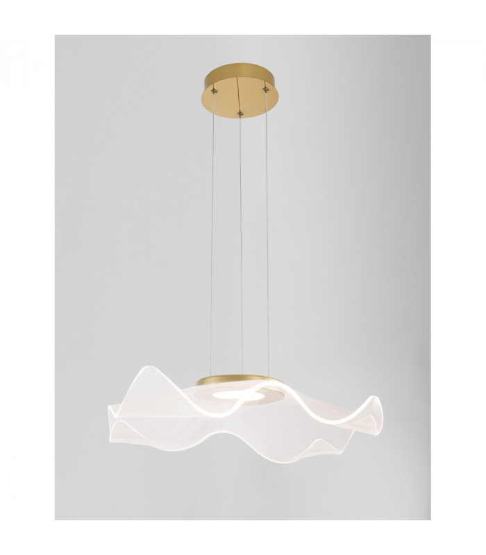 Siderno Integrated LED Pendant Ceiling Light Gold Aluminium LED 30W 2046Lm 3000K-3