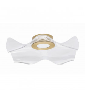 Siderno Integrated LED Semi Flush Light Gold Aluminium LED 31W 2118Lm 3000K-1