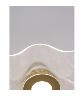 Siderno Integrated LED Semi Flush Light Gold Aluminium LED 31W 2118Lm 3000K-2