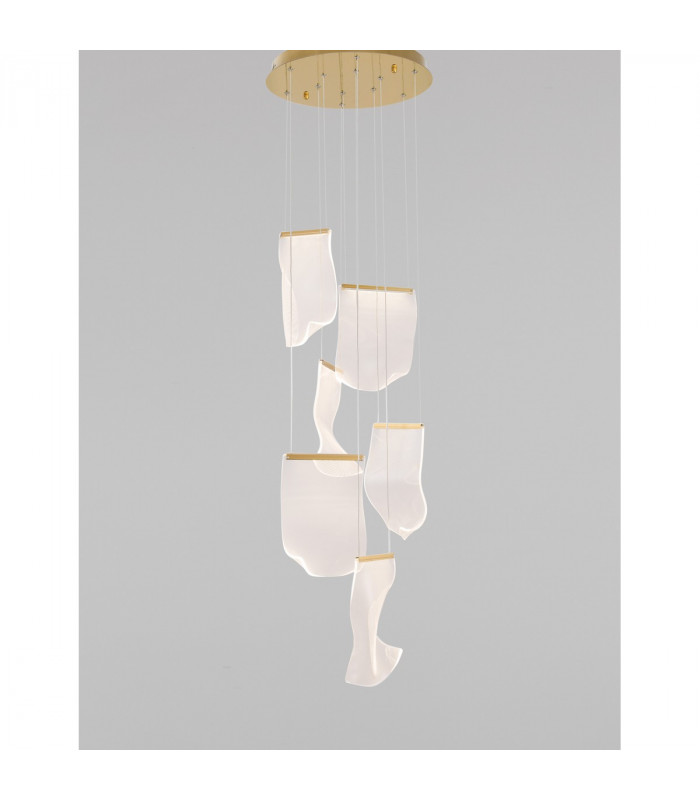 Siderno Cluster Pendant Ceiling Light Gold Aluminium LED 39W 2470Lm 3000K-3