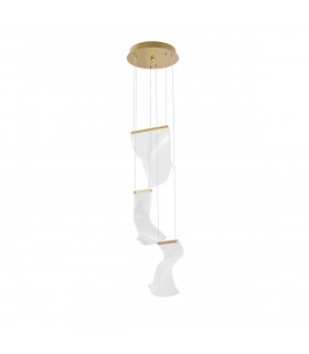 Siderno Cluster Pendant Ceiling Light Gold Aluminium LED 16W 1190Lm 3000K-1