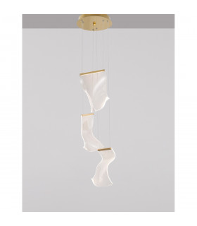 Siderno Cluster Pendant Ceiling Light Gold Aluminium LED 16W 1190Lm 3000K-2