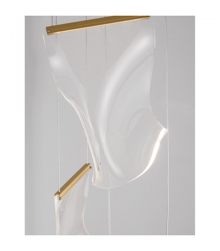 Siderno Cluster Pendant Ceiling Light Gold Aluminium LED 16W 1190Lm 3000K-3