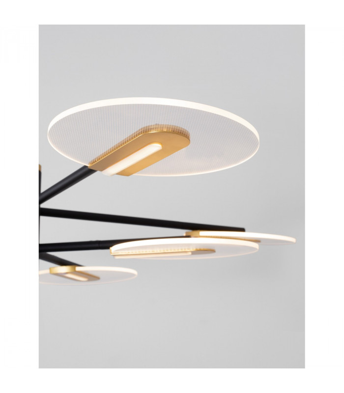 Siderno Integrated LED Pendant Ceiling Light Black G old Aluminium LED 56W 3605Lm 3000K-2