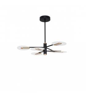 Siderno Integrated LED Pendant Ceiling Light Black G old Aluminium LED 42W 2680Lm 3000K-1
