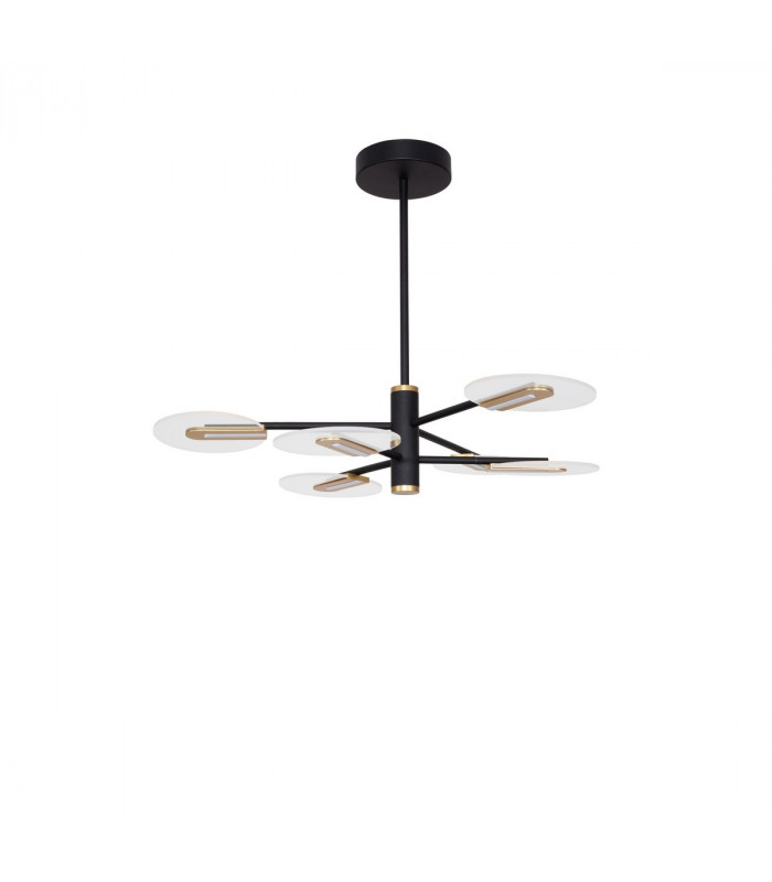 Siderno Integrated LED Pendant Ceiling Light Black G old Aluminium LED 42W 2680Lm 3000K-1