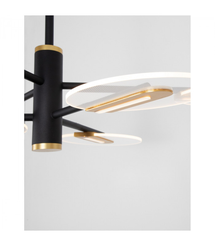 Siderno Integrated LED Pendant Ceiling Light Black G old Aluminium LED 42W 2680Lm 3000K-5