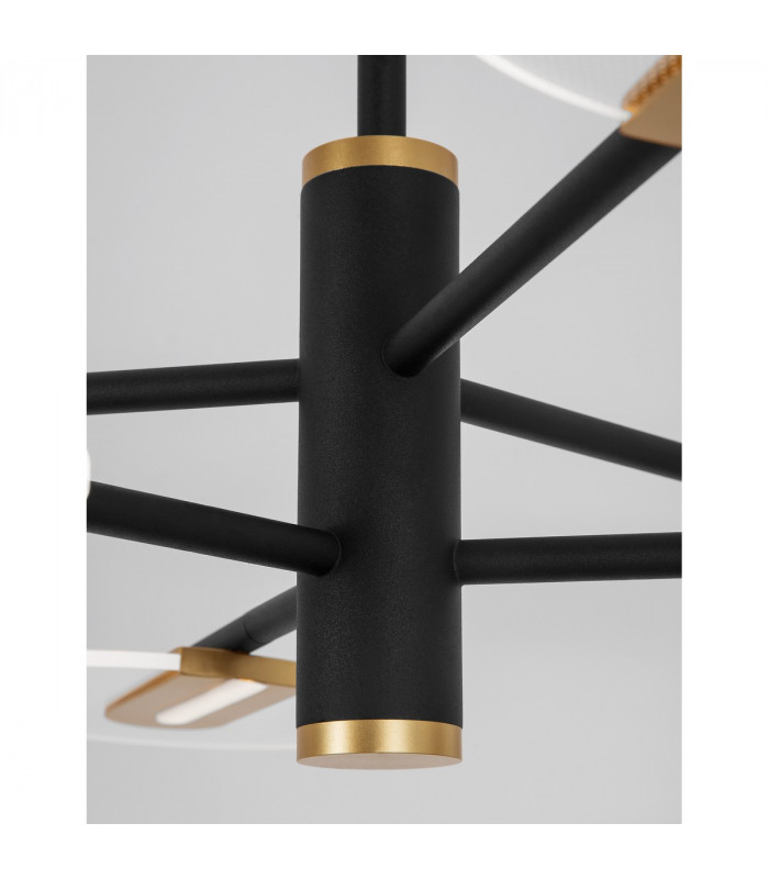Siderno Integrated LED Pendant Ceiling Light Black G old Aluminium LED 42W 2680Lm 3000K-6