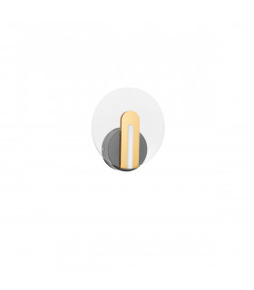 Siderno Recessed Wall Lamp Black Gold Aluminium LED 1x7W 596Lm 3000K-1