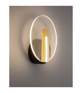 Siderno Recessed Wall Lamp Black Gold Aluminium LED 1x7W 596Lm 3000K-2