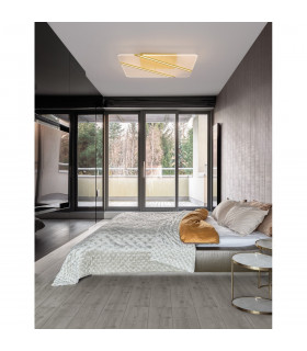 Siderno Integrated LED Semi Flush Light Gold Aluminium LED 96W 5788Lm 3000K-2