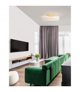 Siderno Integrated LED Semi Flush Light Gold Aluminium LED 33W 2162Lm 3000K-2