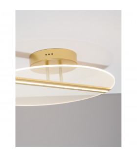 Siderno Integrated LED Semi Flush Light Gold Aluminium LED 30W 1869Lm 3000K-2