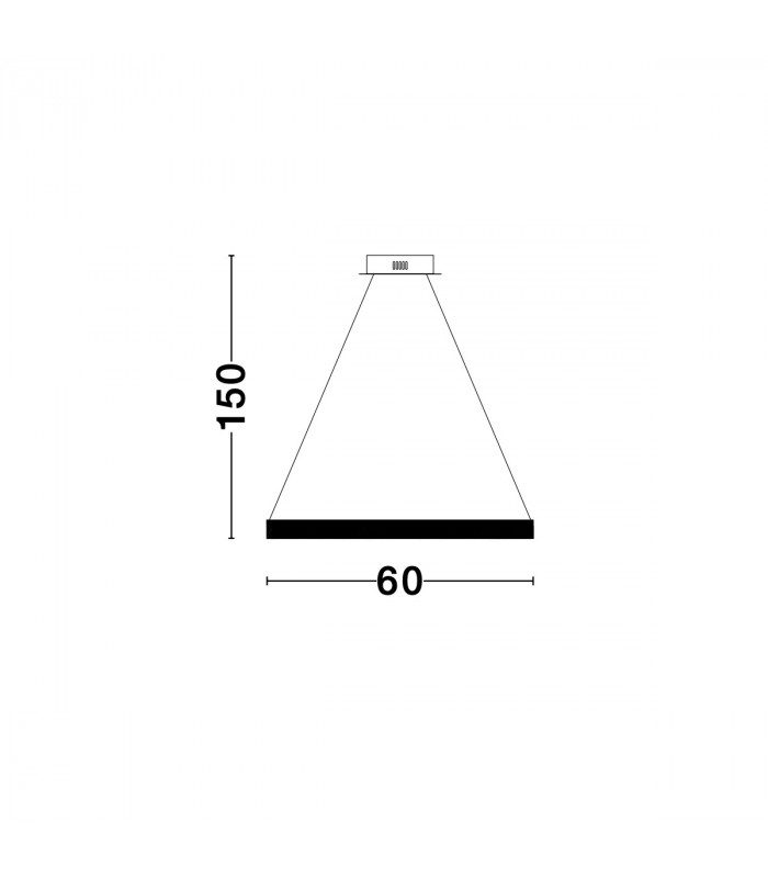 Courtez Integrated LED Pendant Ceiling Light Bronze Aluminium LED 45W 3375Lm 3000K 60-4