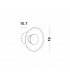 Esil Recessed Wall Lamp Clear Glass Brass Gold Aluminium LED 4W 245Lm 3000K-4