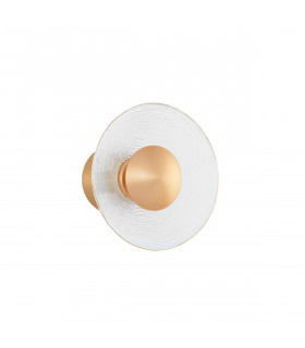 Esil Recessed Wall Lamp Clear Glass Brass Gold Aluminium LED 8W 536Lm 3000K-1