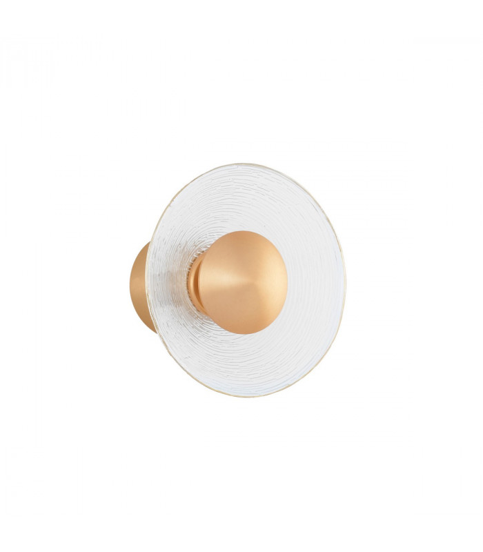 Esil Recessed Wall Lamp Clear Glass Brass Gold Aluminium LED 8W 536Lm 3000K-1