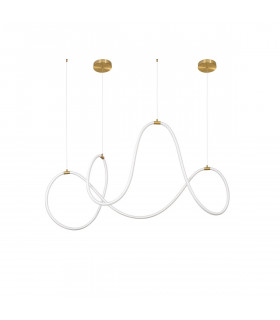 Cerelia Integrated LED Pendant Ceiling Light Dimmable Brass Gold Metal LED 57W 189Lm 3000K L : 150-1