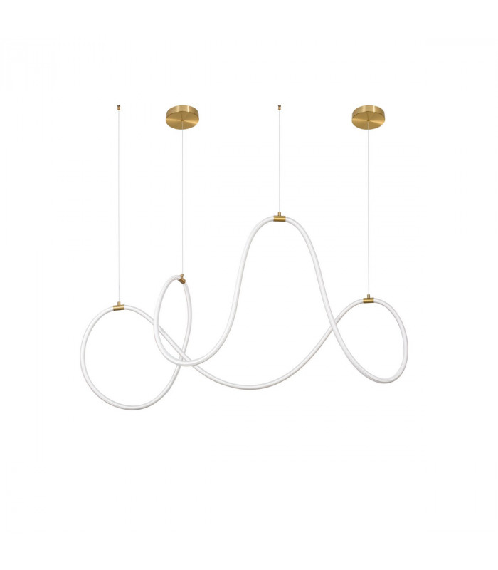 Cerelia Integrated LED Pendant Ceiling Light Dimmable Brass Gold Metal LED 57W 189Lm 3000K L : 150-1