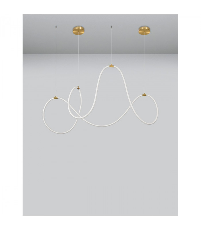 Cerelia Integrated LED Pendant Ceiling Light Dimmable Brass Gold Metal LED 57W 189Lm 3000K L : 150-3