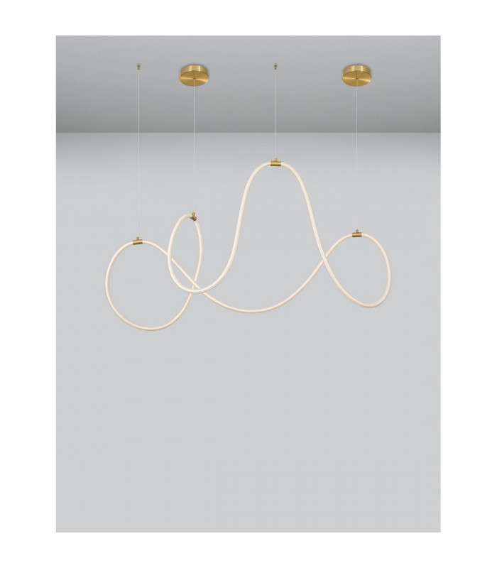 Cerelia Integrated LED Pendant Ceiling Light Dimmable Brass Gold Metal LED 57W 189Lm 3000K L : 150-4
