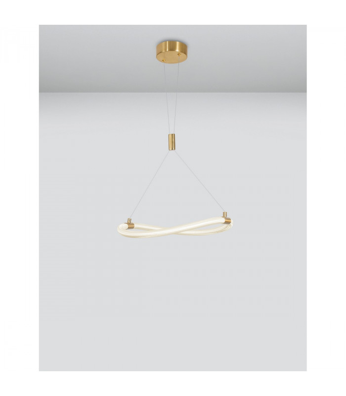 Cerelia Integrated LED Pendant Ceiling Light Brass Gold Metal LED 15W 1160Lm 3000K-4