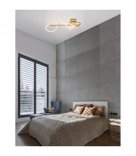 Cerelia Integrated LED Wall Lamp Brass Gold Metal LED 17.7W 1146Lm 3000K-2