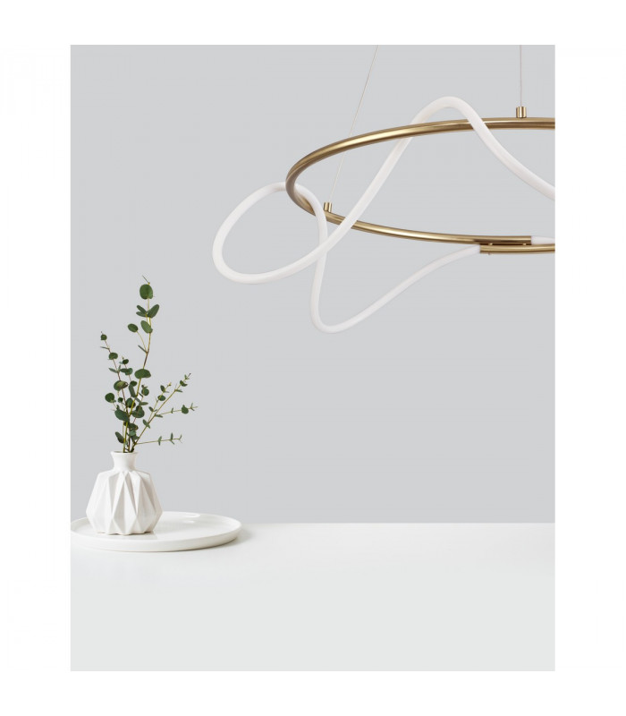 Tiriac Integrated LED Pendant Ceiling Light Gold Aluminium LED 43W 4581Lm 3000K-3