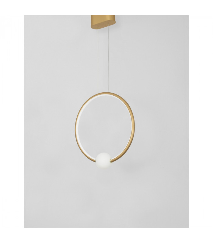 Celia Integrated LED Pendant Ceiling Light Dimmable Black Aluminium Opal Glass LED 25.6W 1370Lm 3000K-4