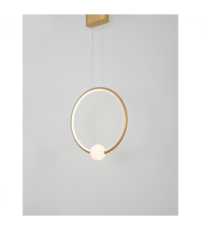 Celia Integrated LED Pendant Ceiling Light Dimmable Black Aluminium Opal Glass LED 25.6W 1370Lm 3000K-5