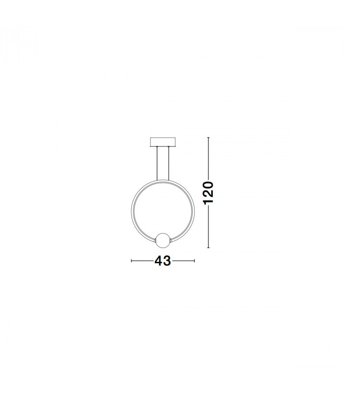 Celia Integrated LED Pendant Ceiling Light Dimmable Black Aluminium Opal Glass LED 25.6W 1370Lm 3000K-7