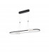Celia Bar Pendant Ceiling Light Dimmable Black Aluminium Opal Glass LED 44.2W 2660Lm 3000K 100-1