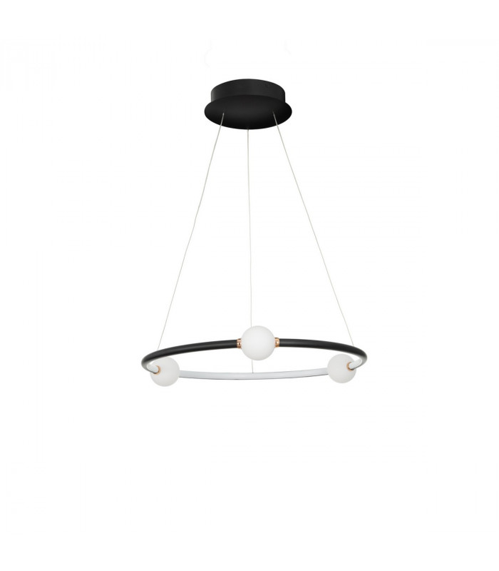Celia Integrated LED Pendant Ceiling Light Dimmable Black Aluminium Opal Glass LED 36W 2036Lm 3000K-1