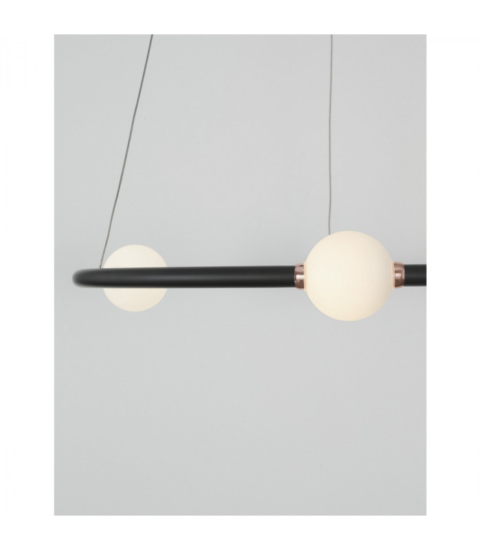 Celia Integrated LED Pendant Ceiling Light Dimmable Black Aluminium Opal Glass LED 36W 2036Lm 3000K-2