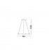 Celia Integrated LED Pendant Ceiling Light Dimmable Black Aluminium Opal Glass LED 36W 2036Lm 3000K-6