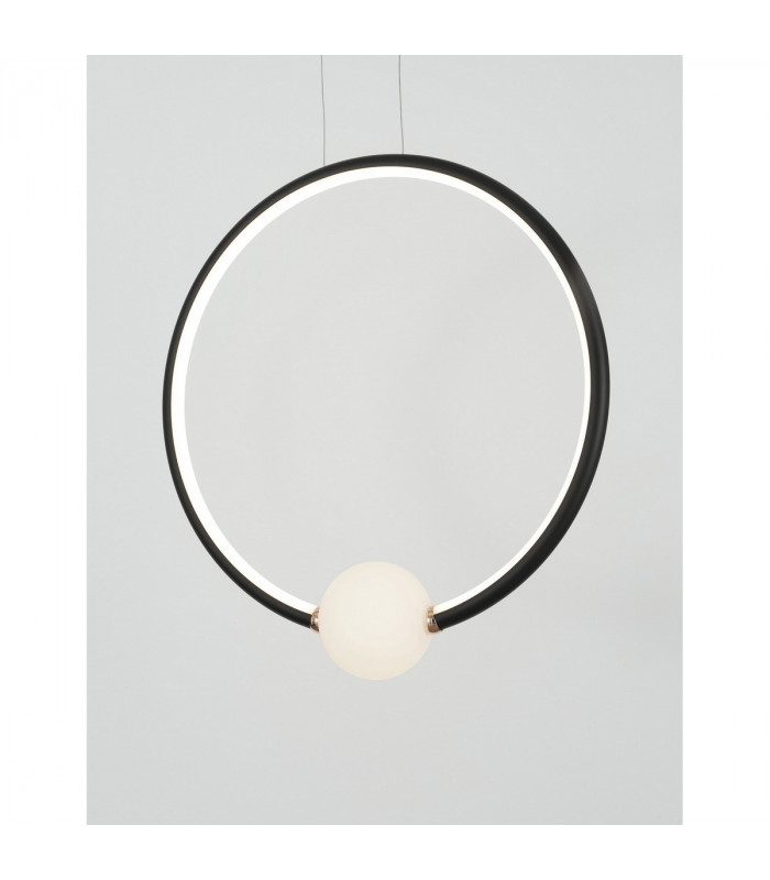 Celia Integrated LED Pendant Ceiling Light Dimmable Satin Gold Aluminium Opal Glass LED 25.6W 1370Lm 3000K-4
