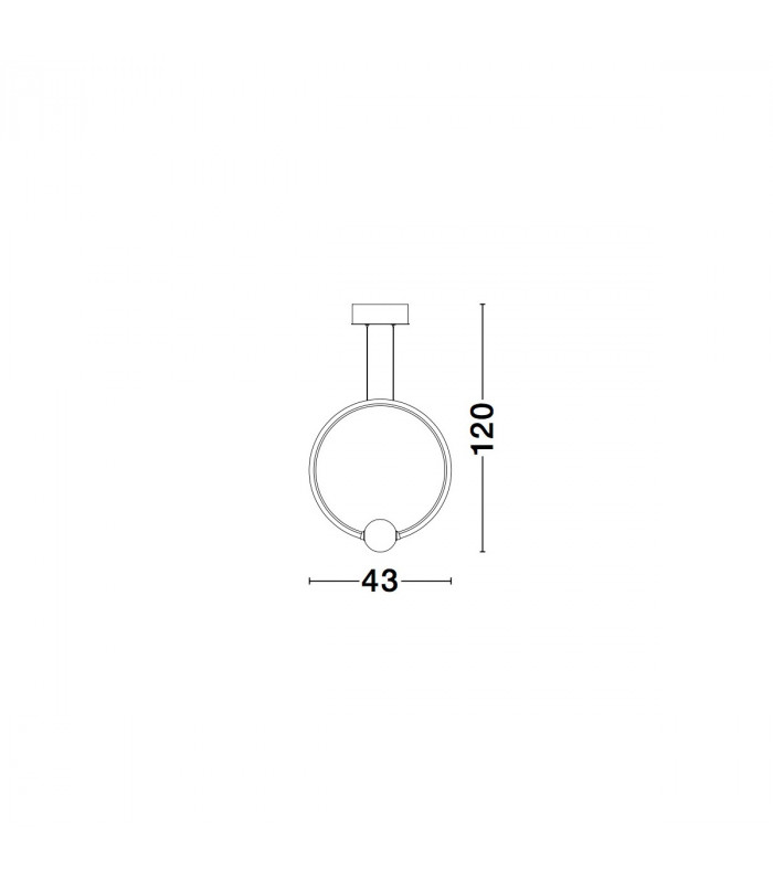 Celia Integrated LED Pendant Ceiling Light Dimmable Satin Gold Aluminium Opal Glass LED 25.6W 1370Lm 3000K-7