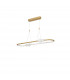 Celia Bar Pendant Ceiling Light Dimmable Satin Gold Aluminium Opal Glass LED 44.2W 2660Lm 3000K 100-1