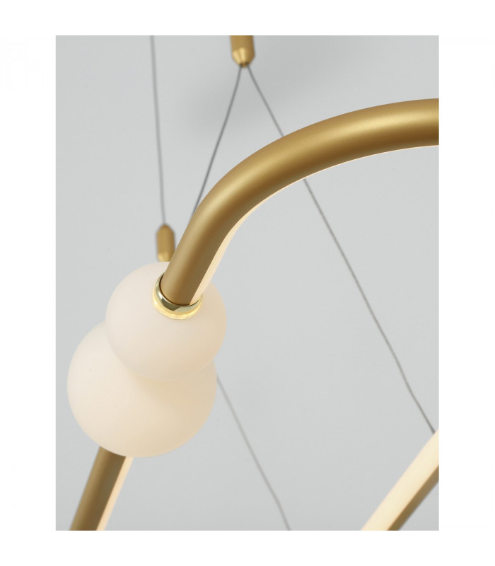 Celia Bar Pendant Ceiling Light Dimmable Satin Gold Aluminium Opal Glass LED 44.2W 2660Lm 3000K 100-7
