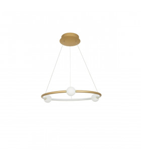 Celia Integrated LED Pendant Ceiling Light Dimmable Satin Gold Aluminium Opal Glass LED 36W 2036Lm 3000K-1