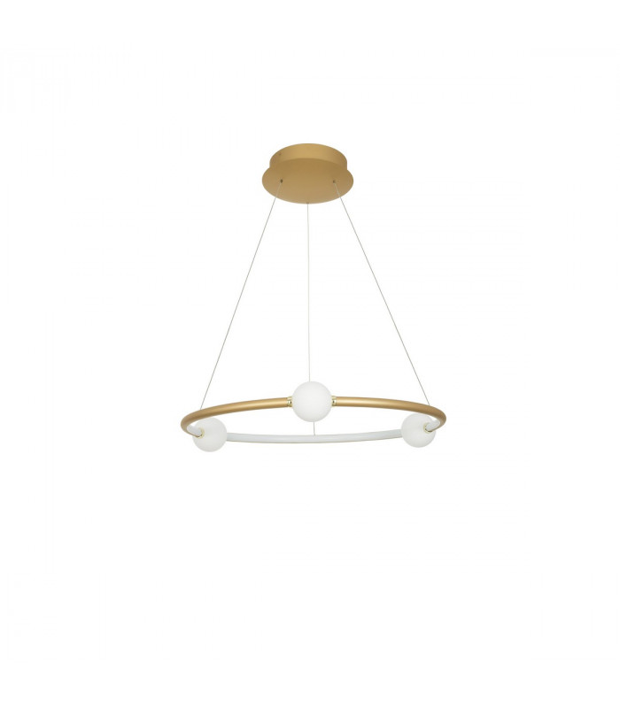 Celia Integrated LED Pendant Ceiling Light Dimmable Satin Gold Aluminium Opal Glass LED 36W 2036Lm 3000K-1